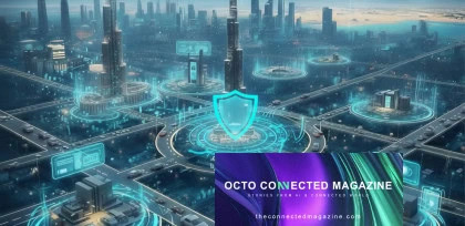 Rappresentazione digitale di una città araba futuristica con grattacieli, strade intelligenti, veicoli connessi e tecnologie legate all’assicurazione auto e alla telematica.